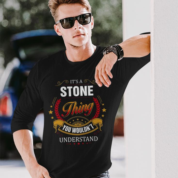 Stone Shirt Crest Stone Stone Clothing Stone Tshirt Stone Tshirt For The Stone Long Sleeve T-Shirt Gifts for Him