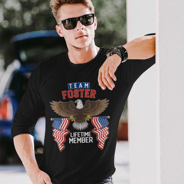 Team Foster Lifetime Member Us Flag Long Sleeve T-Shirt Gifts for Him