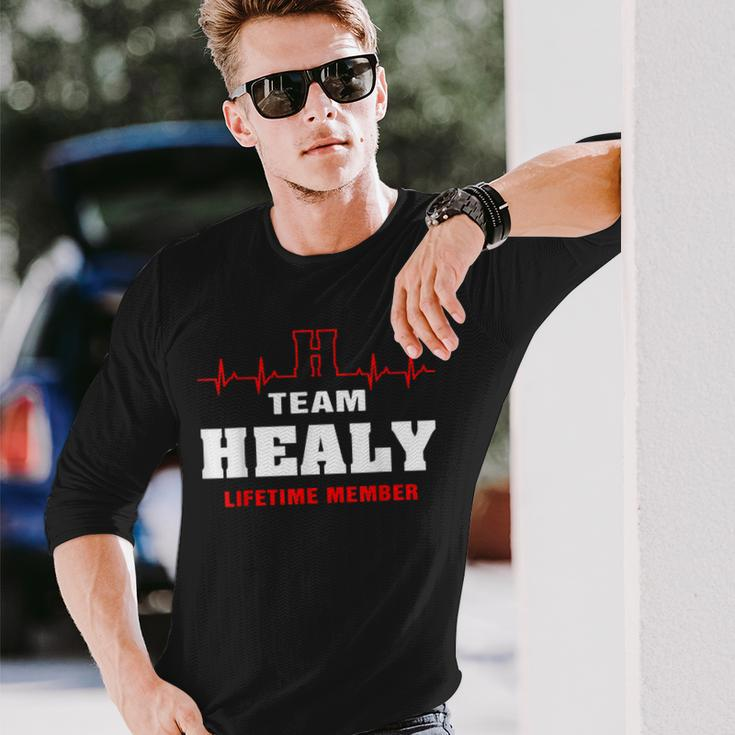 Team Healy Lifetime Member Surname Healy Name Long Sleeve T-Shirt Gifts for Him