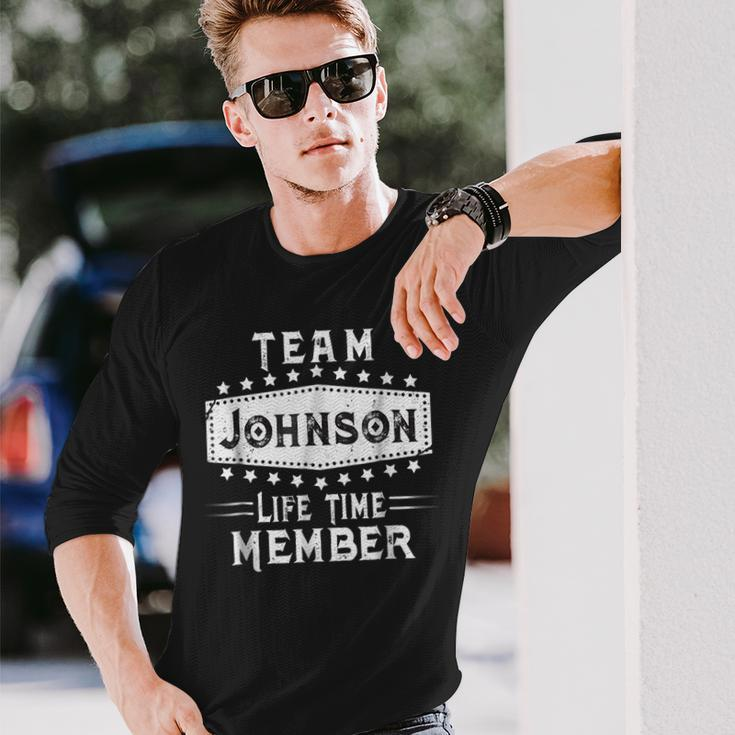 Team Johnson Life Time Member Name Long Sleeve T-Shirt Gifts for Him