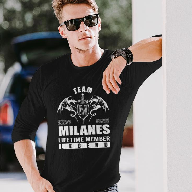 Team Milanes Lifetime Member Legend Long Sleeve T-Shirt Gifts for Him