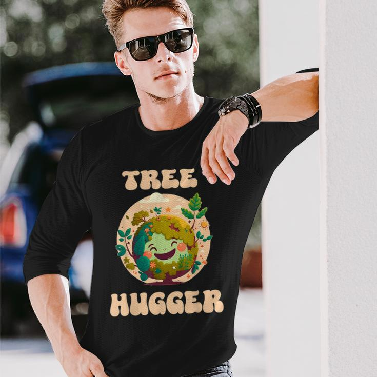 Tree Hugger Retro Nature Environmental Earth Day Long Sleeve T-Shirt T-Shirt Gifts for Him