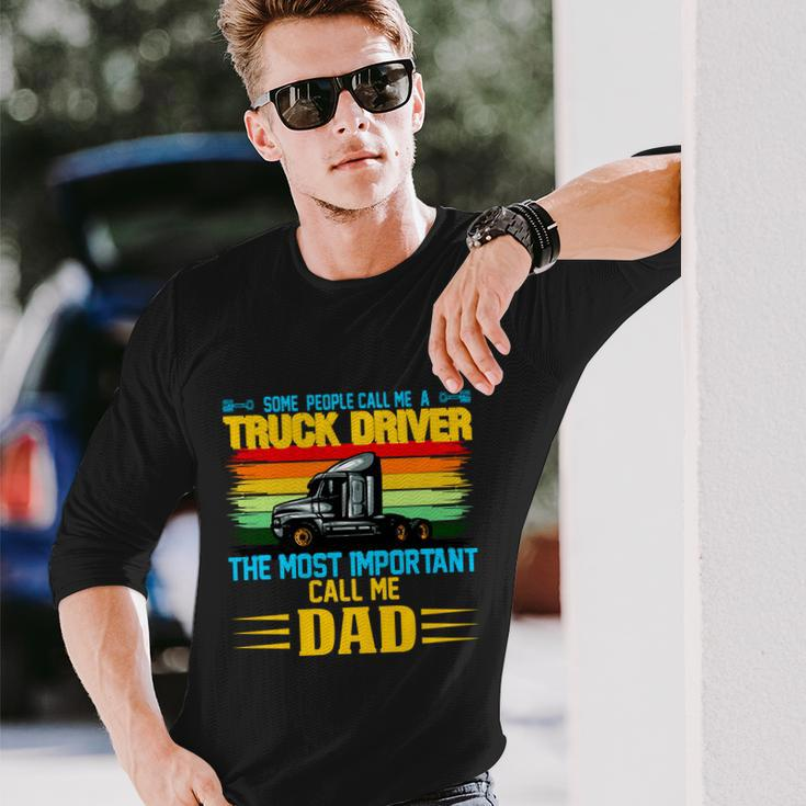 Truck Driver Dad Long Sleeve T-Shirt Gifts for Him