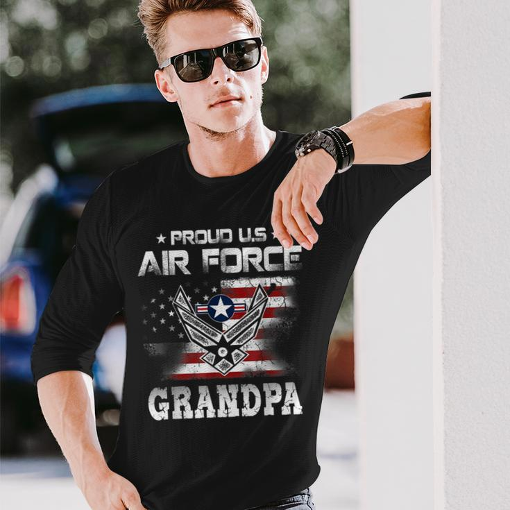 Us Air Force Proud Grandpa Proud Air Force Grandpa Father Long Sleeve T-Shirt T-Shirt Gifts for Him
