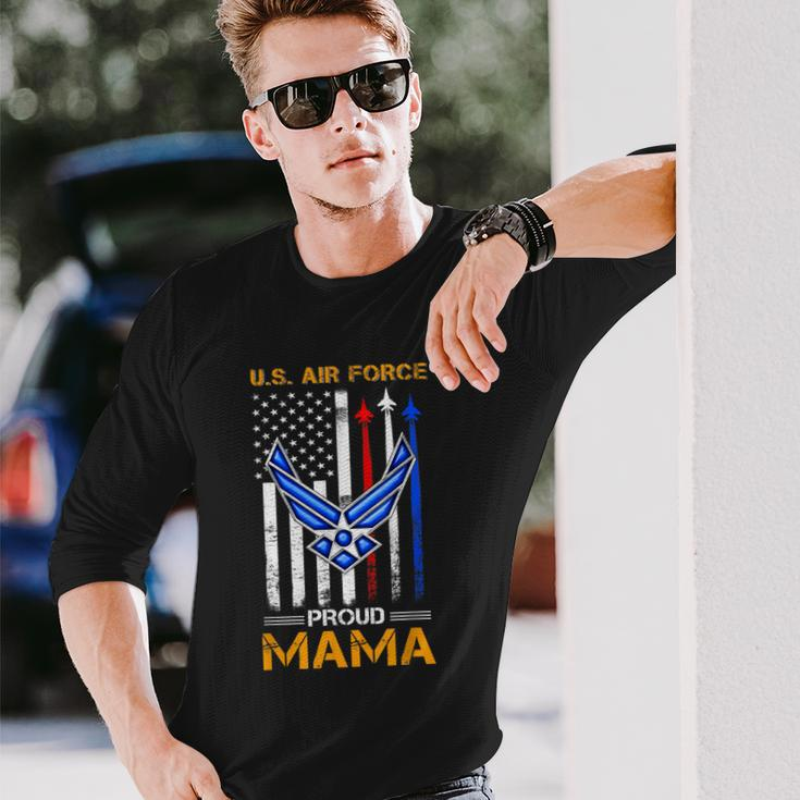 Us Air Force Veteran Proud Mom Awesome Men Women Long Sleeve T-shirt Graphic Print Unisex Gifts for Him