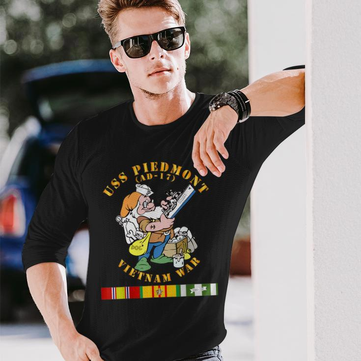 Uss Piedmont Ad-17 Vietnam War Long Sleeve T-Shirt Gifts for Him