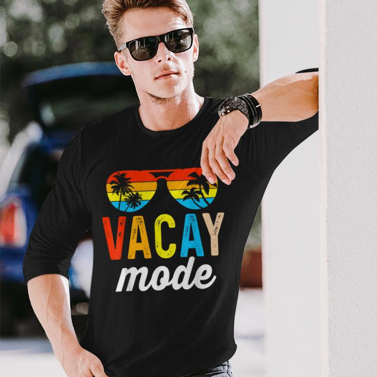 Vacay Mode Vintage Vacation Summer Cruise Holiday Long Sleeve T-Shirt T-Shirt Gifts for Him