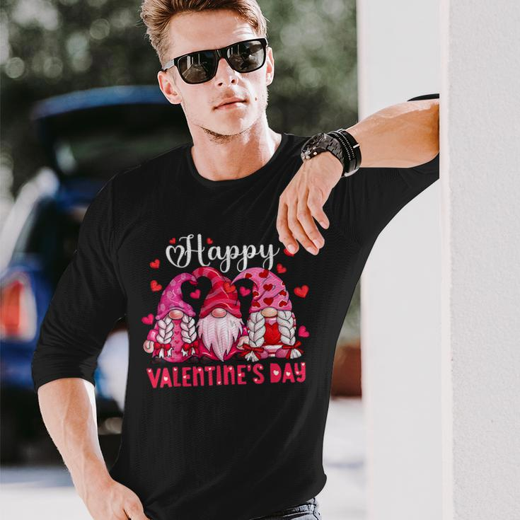 Valentine Gnome Love Valentines Day Gnomes Friends Squad Long Sleeve T-Shirt Gifts for Him