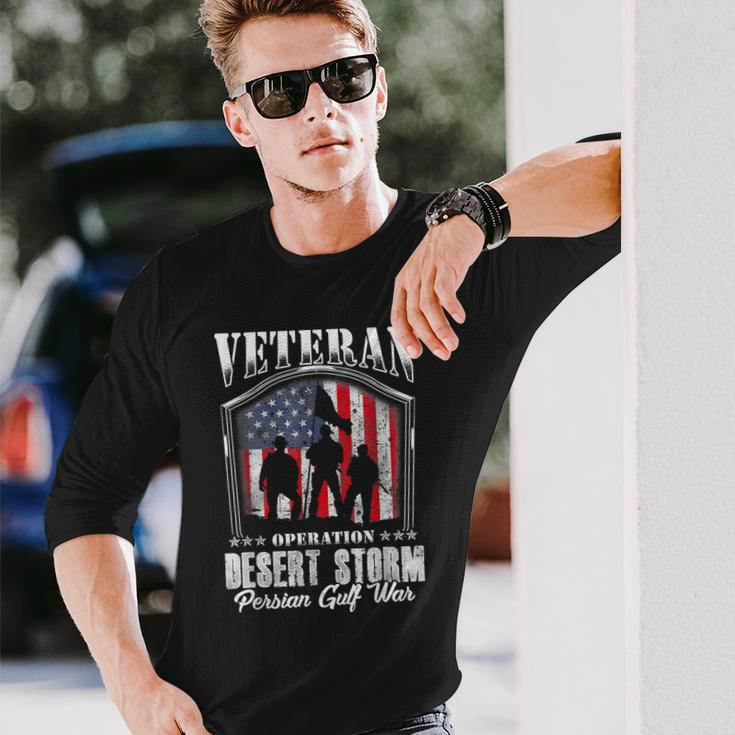 Veteran Operation Desert Storm Persian Gulf War Long Sleeve T-Shirt Gifts for Him