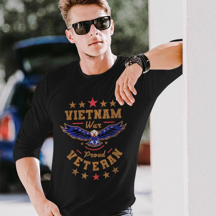 Vietnam War Proud Veteran Veterans Day Long Sleeve T-Shirt Gifts for Him
