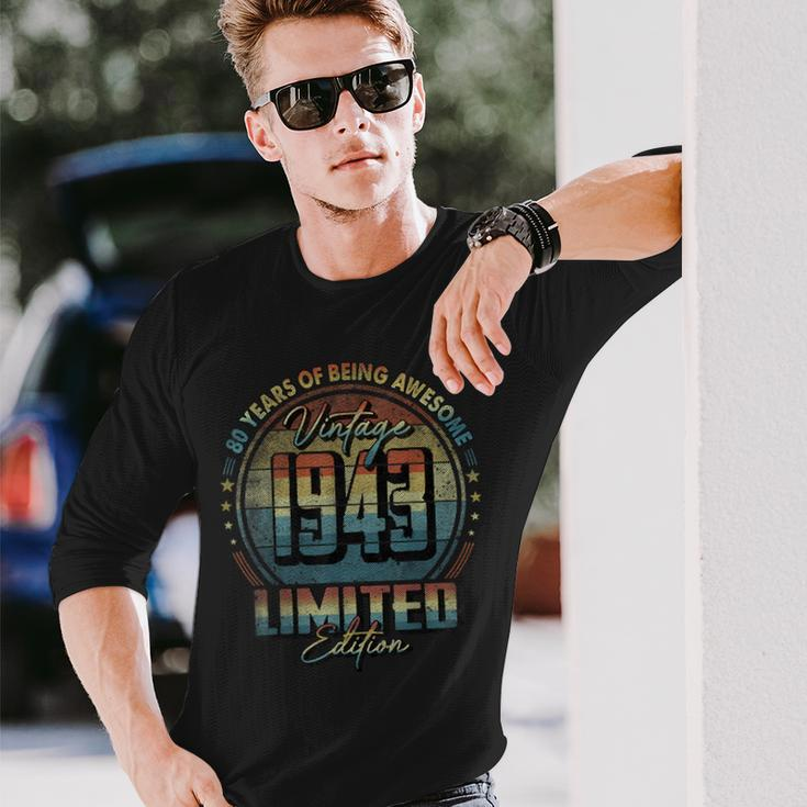 Vintage 1943 Limited Edition 80 Year Old 80Th Birthday Long Sleeve T-Shirt T-Shirt Gifts for Him