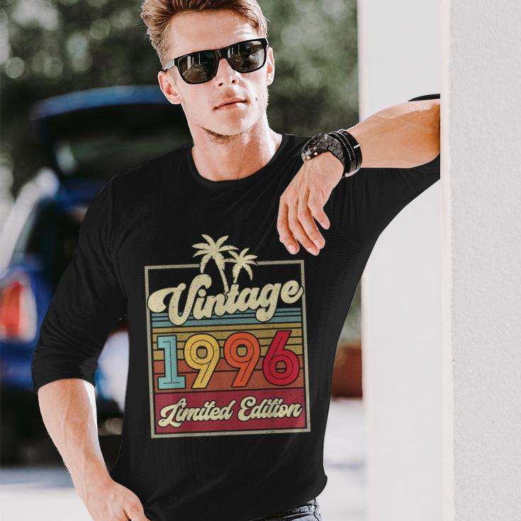 Vintage 1996 Wedding Anniversary Born In 1996 Birthday Party Long Sleeve T-Shirt Gifts for Him