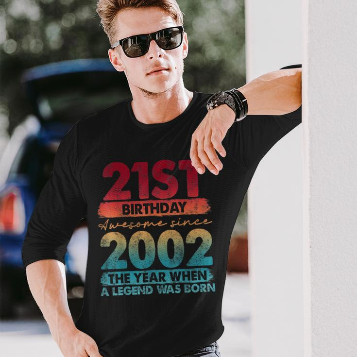 Vintage 2002 21 Year Old Limited Edition 21St Birthday Long Sleeve T-Shirt T-Shirt Gifts for Him