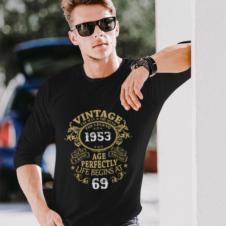 Vintage 69 The Man Myth Legend Long Sleeve T-Shirt Gifts for Him