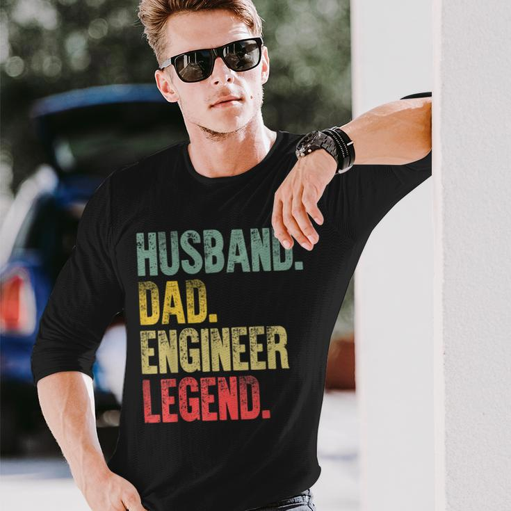 Vintage Husband Dad Engineer Legend Retro Long Sleeve T-Shirt Gifts for Him