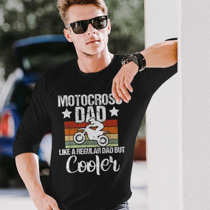 Vintage Motocross Dad Dirt Bike Motocross Dirt Bike Long Sleeve T-Shirt Gifts for Him