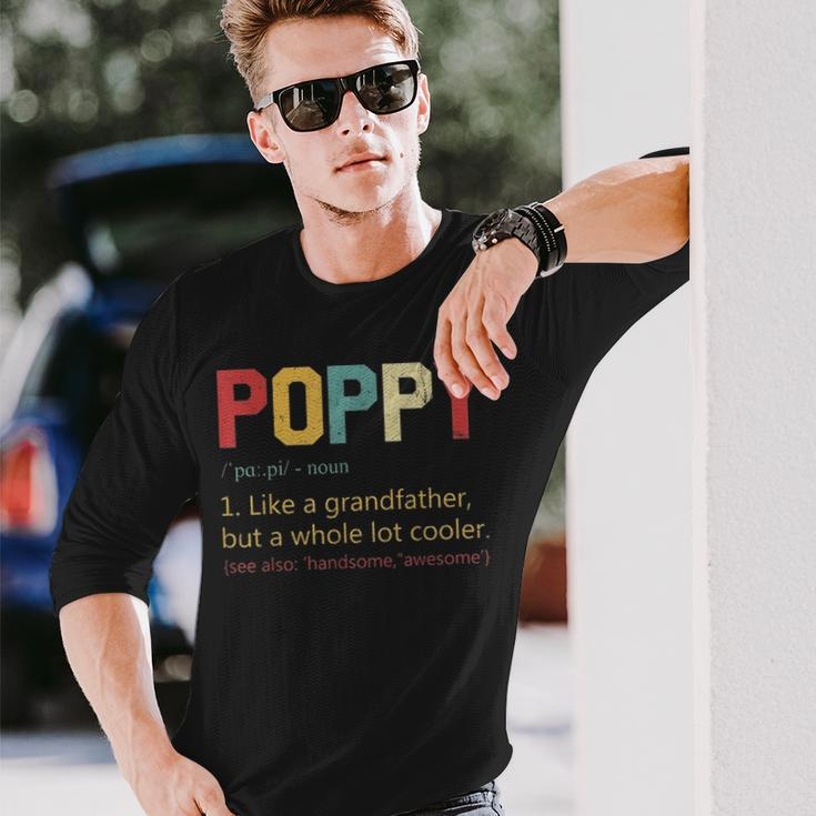 Vintage Poppy Definition Fathers Day For Dad Long Sleeve T-Shirt Gifts for Him