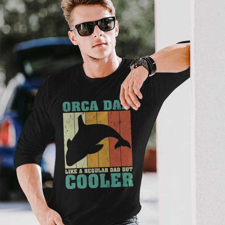 Vintage Retro Orca Dad Like A Regular Dad Father’S Day Long Sleeve T-Shirt Long Sleeve T-Shirt Gifts for Him