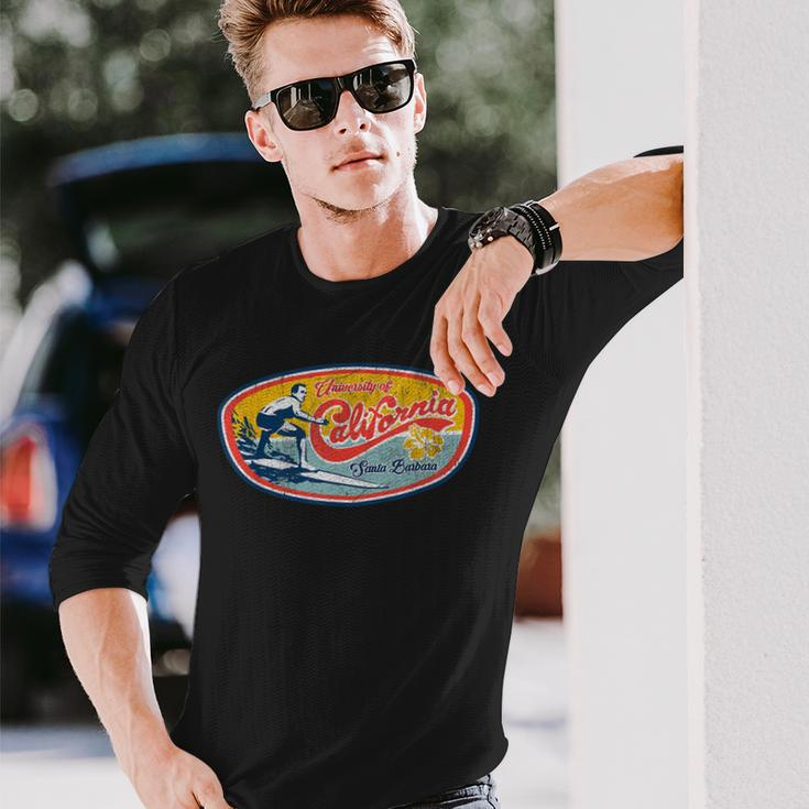 Vintage Retro Surf Style Ucsb Long Sleeve T-Shirt T-Shirt Gifts for Him