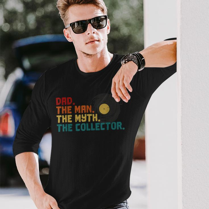 Vinyl Dad Man Myth The Retro Record Collector Vintage Music Long Sleeve T-Shirt Gifts for Him