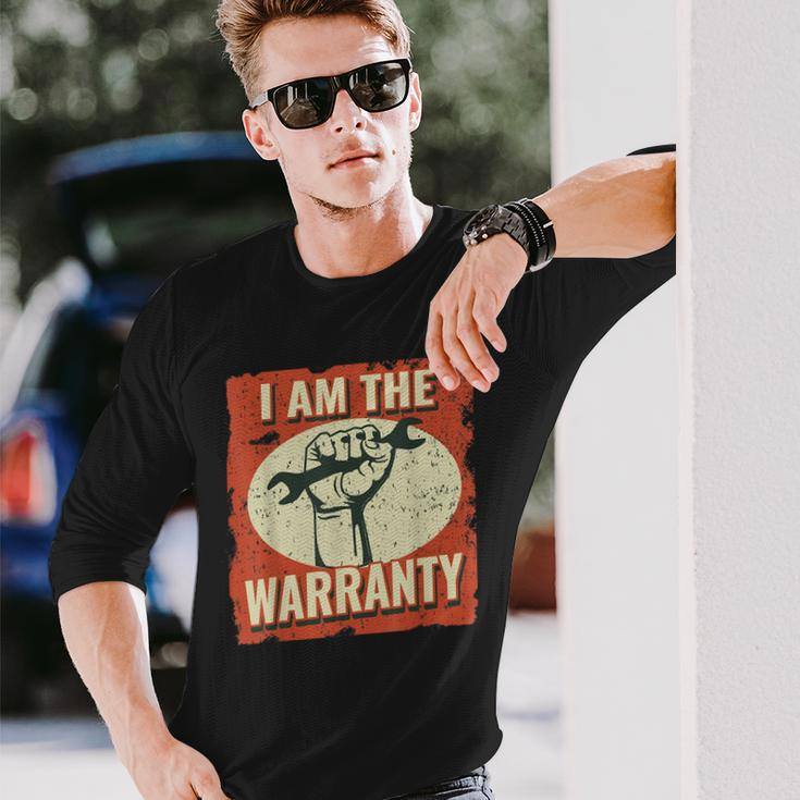 I Am The Warranty Vintage Mechanic Dad For Men Auto Mechanic Long Sleeve T-Shirt Gifts for Him