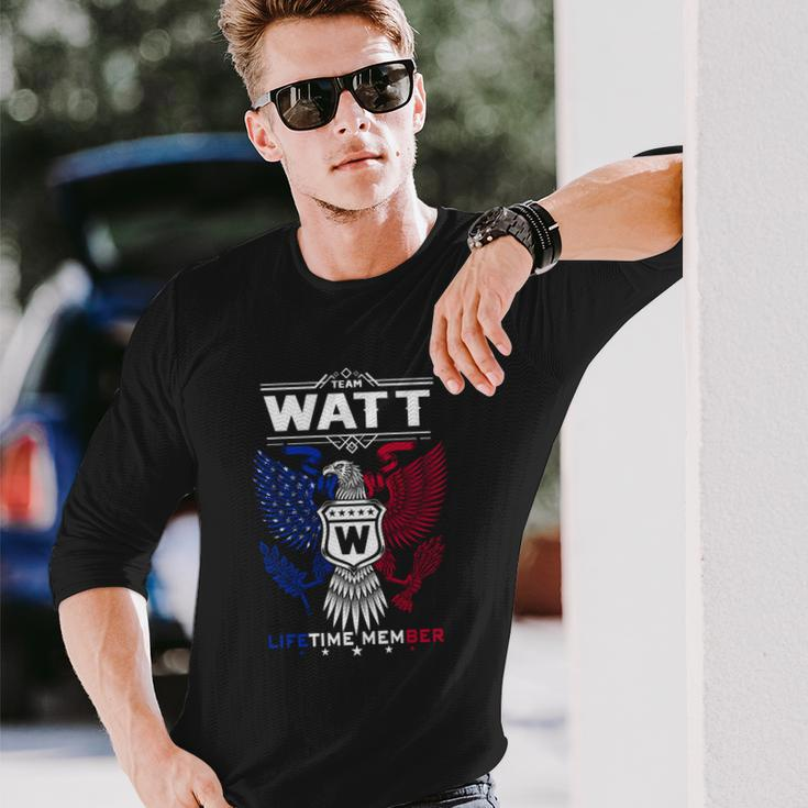 Watt Name Watt Eagle Lifetime Member Gif Long Sleeve T-Shirt Gifts for Him