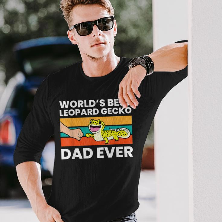 Worlds Best Leopard Gecko Dad Ever Long Sleeve T-Shirt T-Shirt Gifts for Him