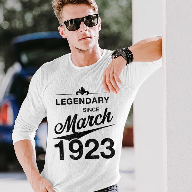 100 Geburtstag 100 Jahre Alt Legendär Seit März 1923 V3 Langarmshirts Geschenke für Ihn