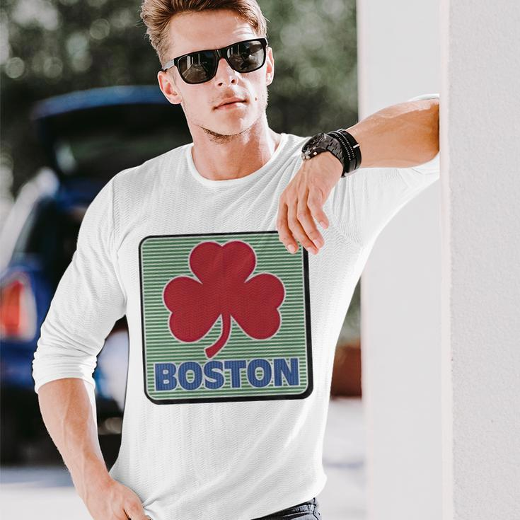 Boston Shamrock St Patrick’S Day Long Sleeve T-Shirt T-Shirt Gifts for Him