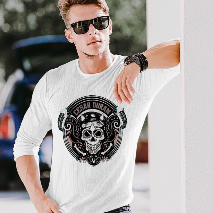 Cesar Duran Sugar Skull Long Sleeve T-Shirt T-Shirt Gifts for Him
