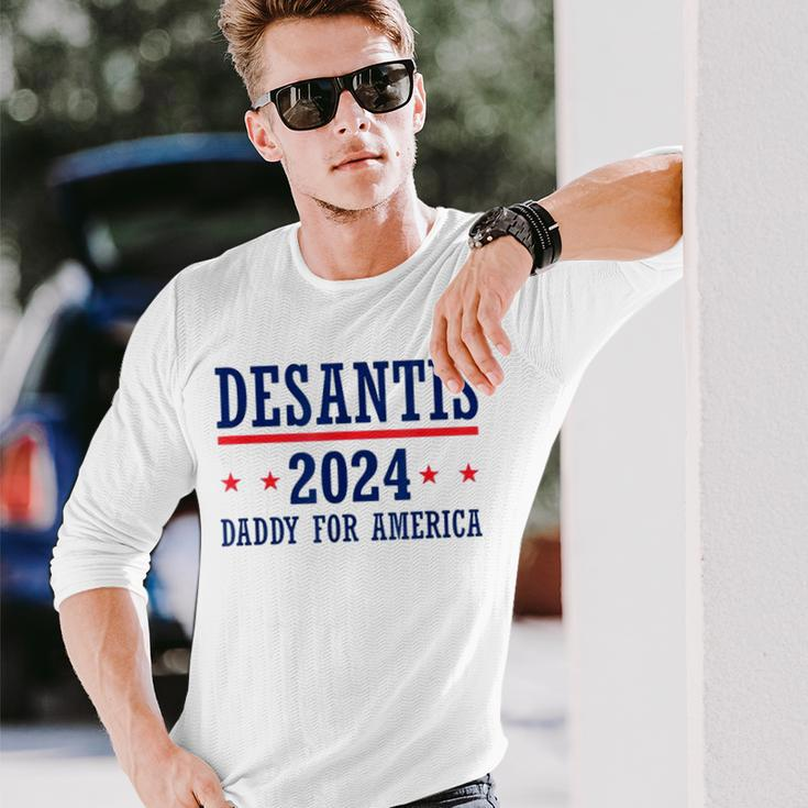 Daddy Ron Desantis 2024 Republican Presidential Election Long Sleeve T-Shirt Gifts for Him
