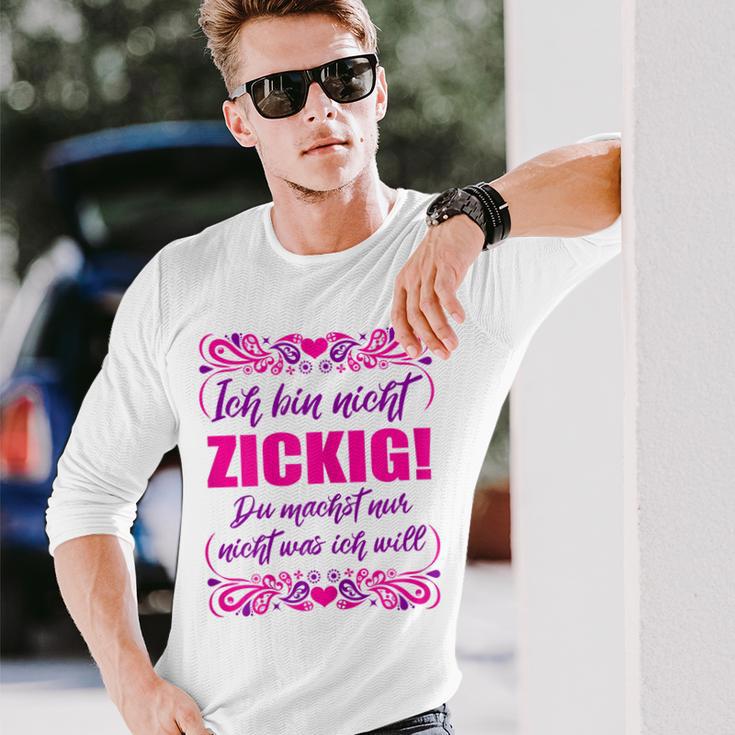 Damen Ich Bin Nicht Zickig Langarmshirts, Lustige Sprüche für Frauen Geschenke für Ihn