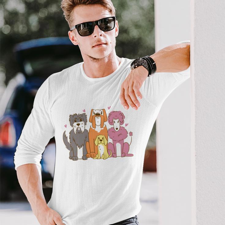 Dog Lover Cute Pet Long Sleeve T-Shirt Gifts for Him