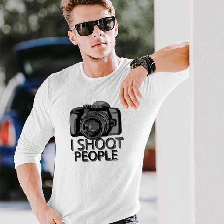 Fotografen-Witz Langarmshirts, Kamera-Motiv I Shoot People Design Geschenke für Ihn
