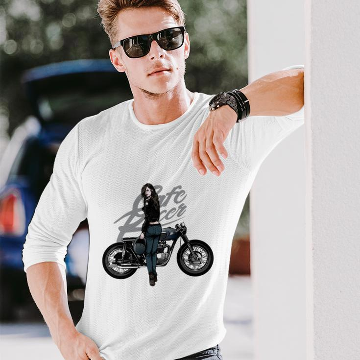Girl With Vintage Car Long Sleeve T-Shirt Gifts for Him