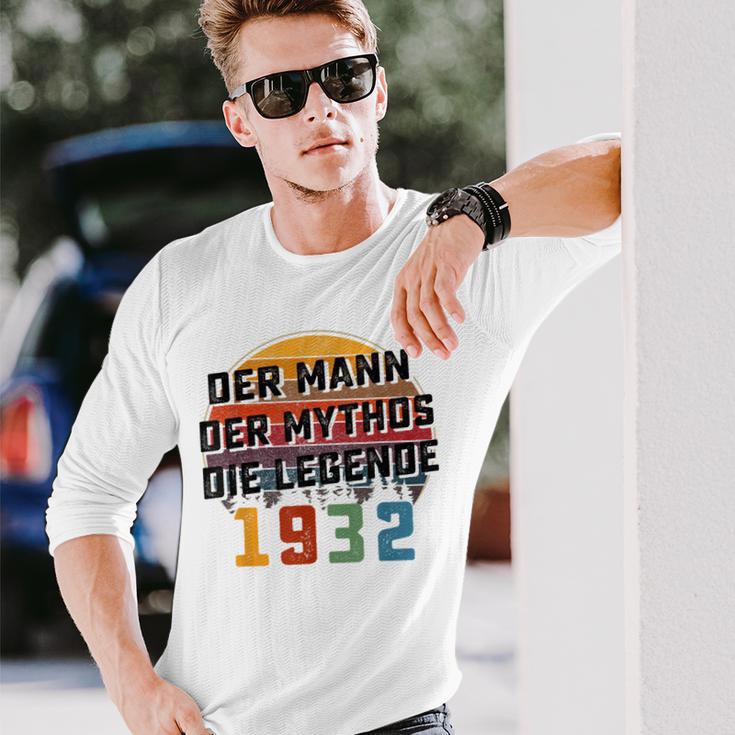 Herren Vintage Der Mann Mythos Die Legende 1932 91 Geburtstag Langarmshirts Geschenke für Ihn