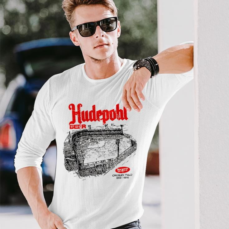 Hudepohl Beer Crosley Field Long Sleeve T-Shirt Gifts for Him