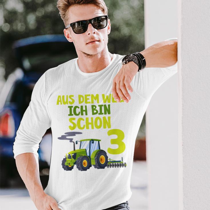 Kinder Ich Bin Schon 3 Traktor Langarmshirts für Jungen, Trecker Motiv Geschenke für Ihn