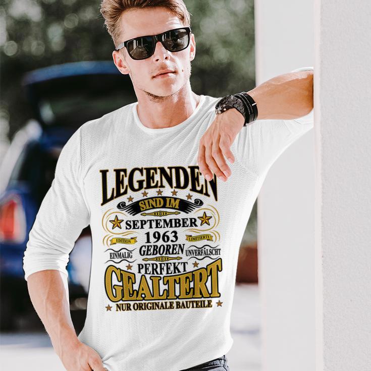 Legenden 1963 Geburt Langarmshirts, Lustiges 60. Geburtstag Langarmshirts Geschenke für Ihn