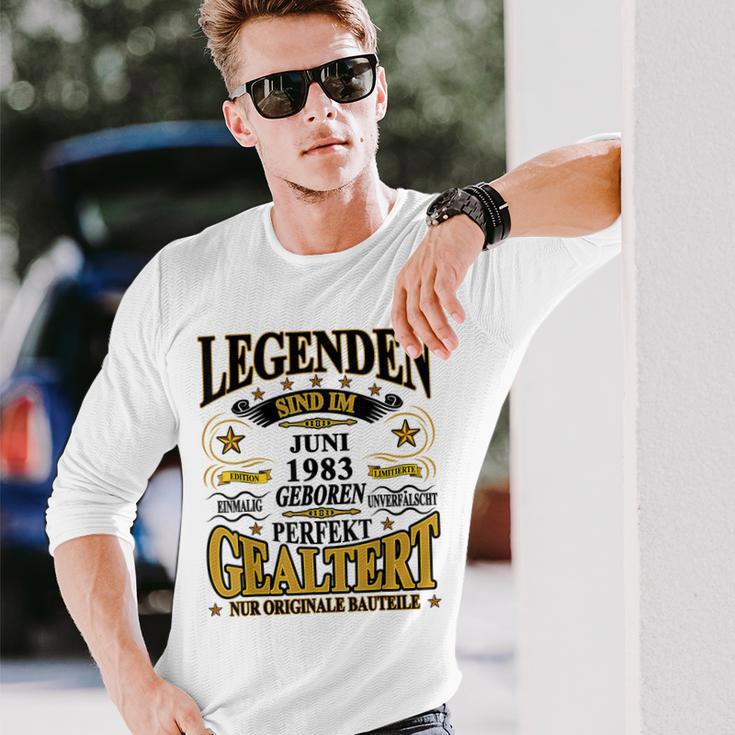 Legenden Sind Im Juni 1983 Geboren 40 Geburtstag Lustig V2 Langarmshirts Geschenke für Ihn