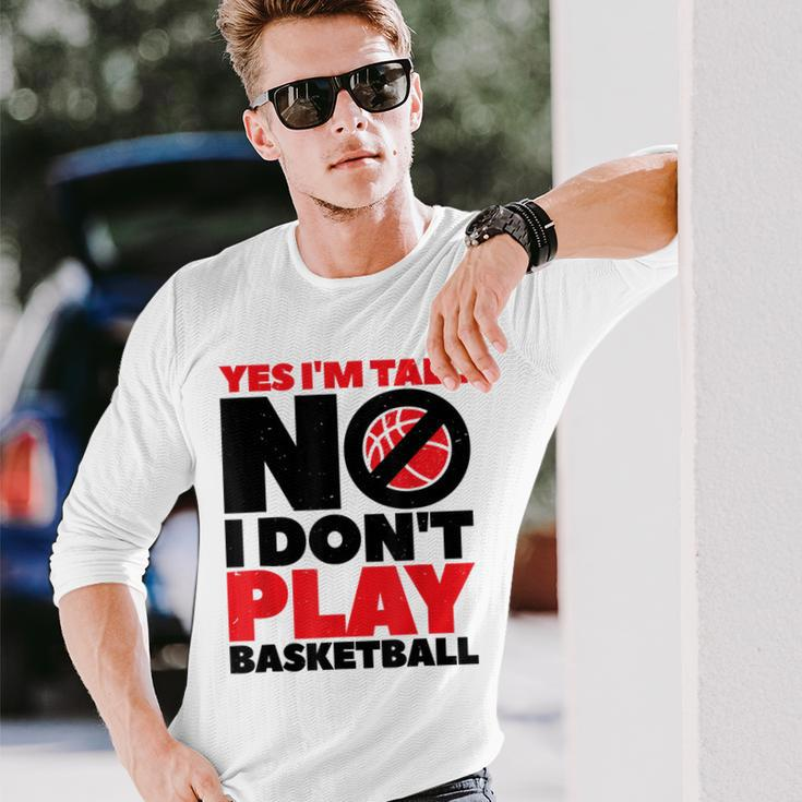 Lustiges Langarmshirts Ja, ich bin groß - Nein, Basketball ist nicht mein Sport Geschenke für Ihn
