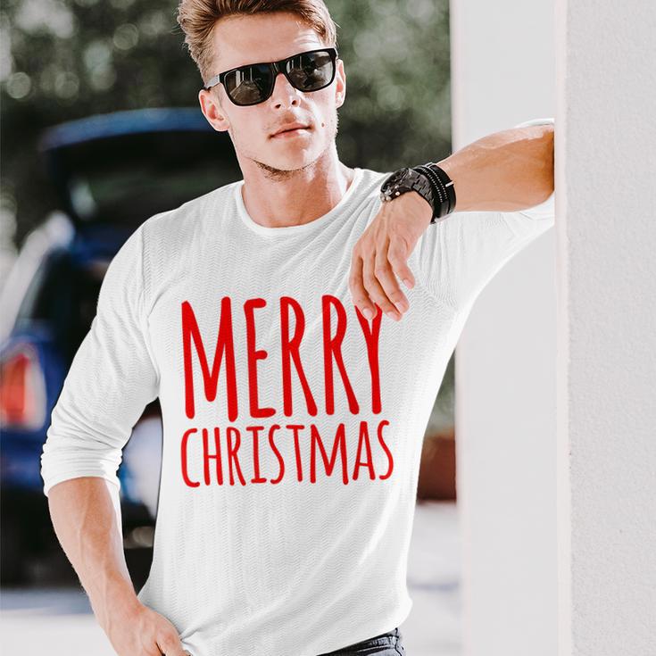 Merry Christmas Weihnachts Spruch Dekoration Damen Herren V3 Langarmshirts Geschenke für Ihn