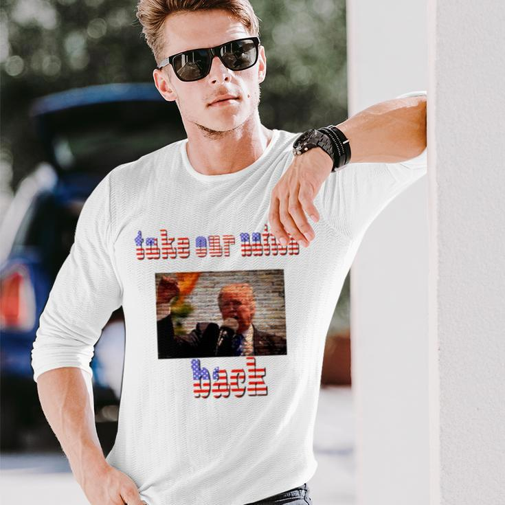 Take Our Nation Back Trump Usa Flag Long Sleeve T-Shirt T-Shirt Gifts for Him