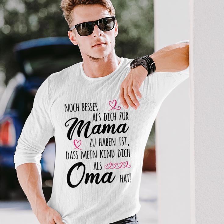 Omi Besser als Mama Langarmshirts, Lustiges Oma Großmutter Tee Geschenke für Ihn