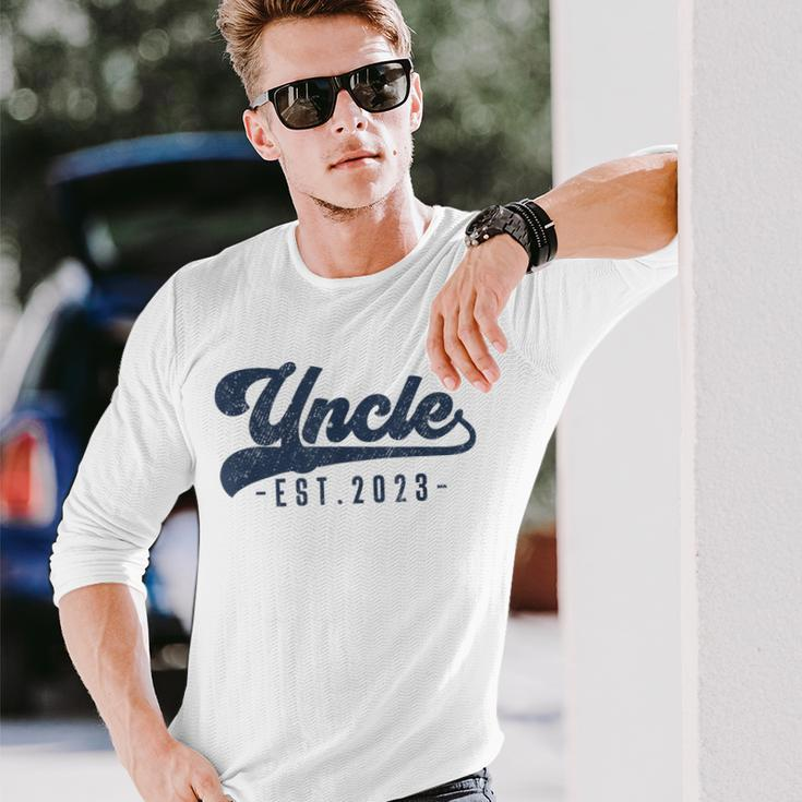 Uncle Est 2023 Uncle To Be New Uncle Long Sleeve T-Shirt T-Shirt Gifts for Him