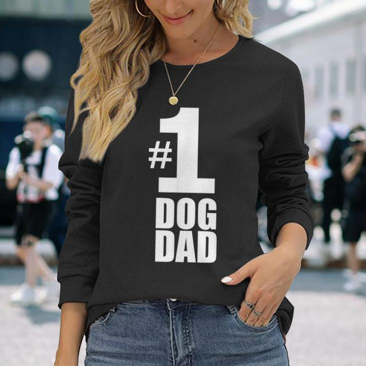 1 Dog Dad Dog Lover Best Dog Dad Long Sleeve T-Shirt T-Shirt Gifts for Her