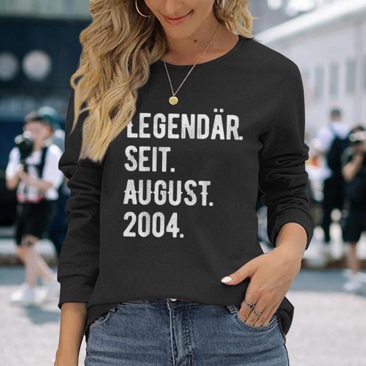 19 Geburtstag Geschenk 19 Jahre Legendär Seit August 2004 Langarmshirts Geschenke für Sie