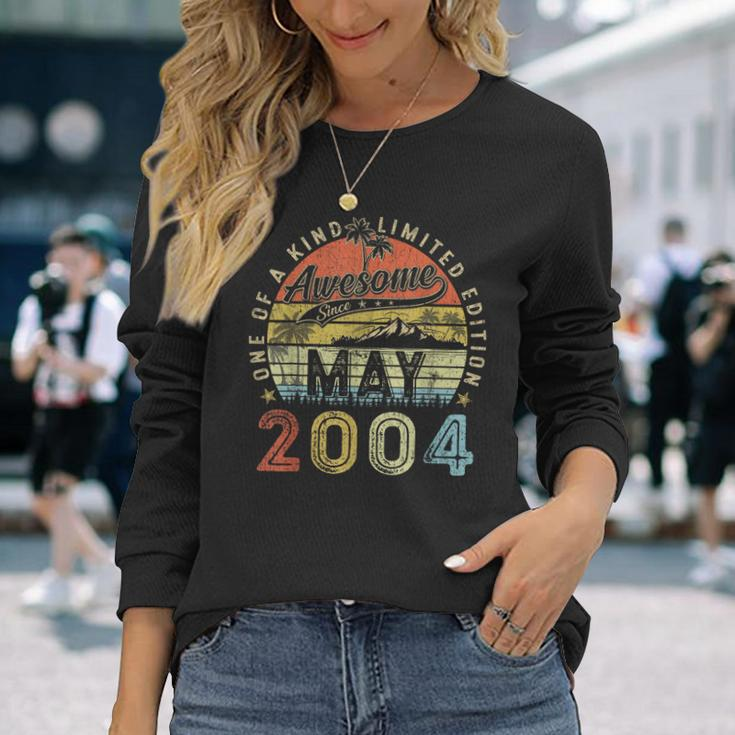 19 Year Old Awesome Since May 2004 19Th Birthday Long Sleeve T-Shirt Gifts for Her