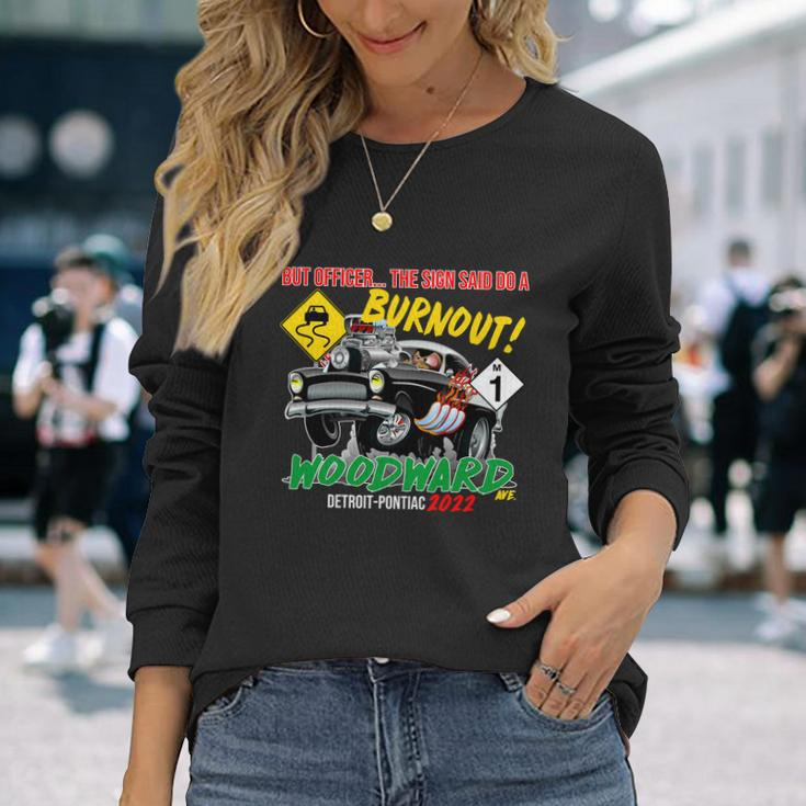 2022 Woodward Cruise Burnout Officer V2 Long Sleeve T-Shirt Gifts for Her