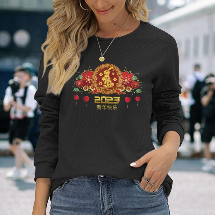 2023 Year Of The Rabbit Chinese New Year Zodiac Lunar Bunny V3 Long Sleeve T-Shirt Gifts for Her